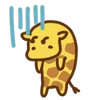 Емодзі Telegram «cute giraffe» 😓