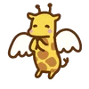 Telegram emoji «cute giraffe» 😇