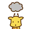 Эмодзи Telegram «cute giraffe» ☁️
