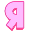 Эмодзи Розовый шрифт 😳