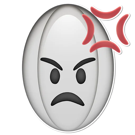 Rugby Emoji sticker 😠