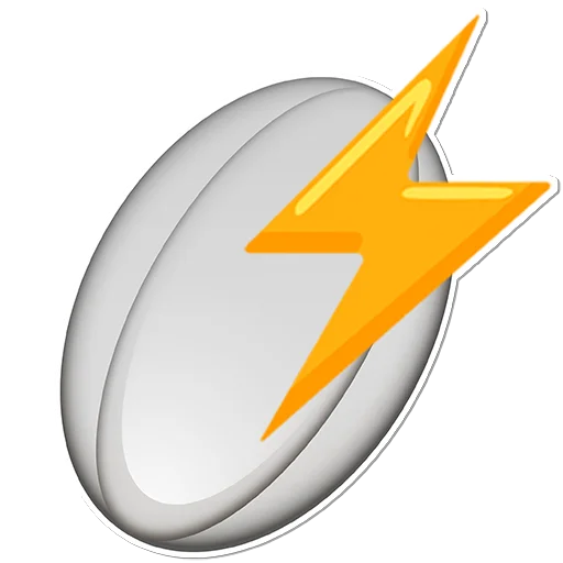 Rugby Emoji sticker ⚡️