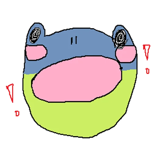 Емодзі cursed frog Runta!! (runtadesu) 😱