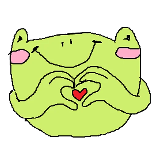 Емодзі cursed frog Runta!! (runtadesu) ❤️