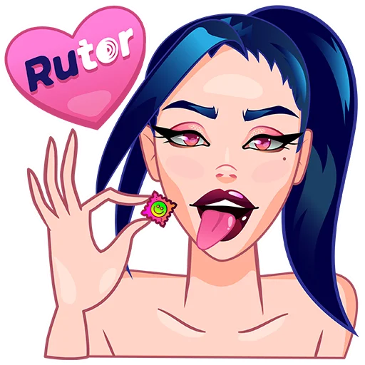 Telegram Sticker «RUTOR girl» ❤️