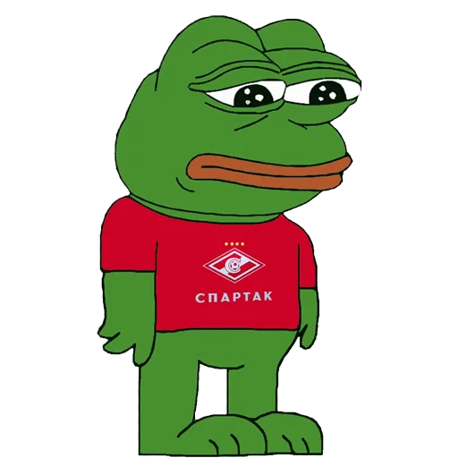Red-White Pepe emoji ☹️