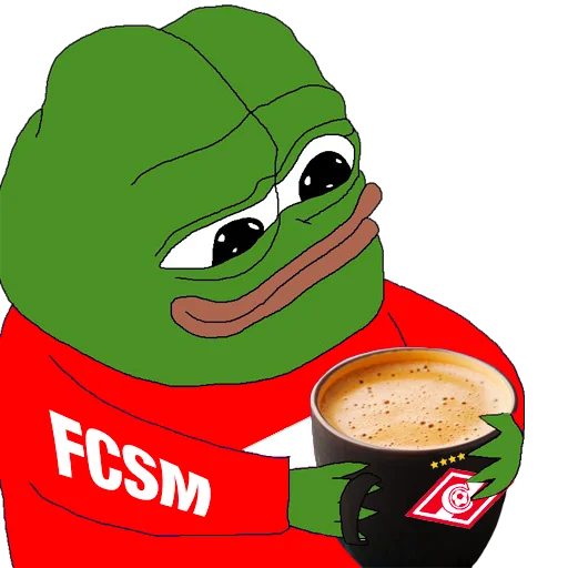 Емодзі Red-White Pepe ☕️