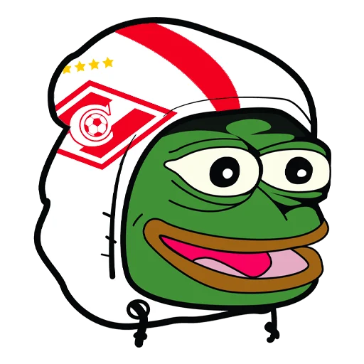 Telegram Sticker «Red-White Pepe» 💂‍♂️