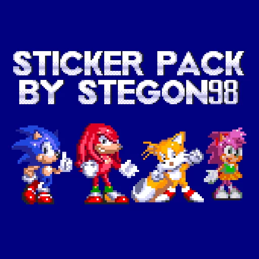 Sonic 3 and Knuckes Tails stiker 📃