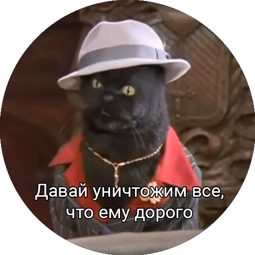 Telegram stiker «Кот Салем» 😈