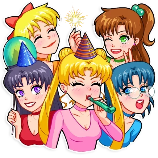 Sailor Moon emoji 🥳