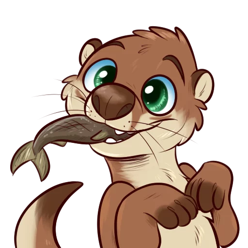 Telegram Sticker «Otters: Sake and Tako!» ?