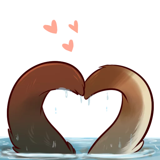Otters: Sake and Tako! emoji ❤
