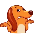 Salchicha Dog emoji 🤷‍♂️