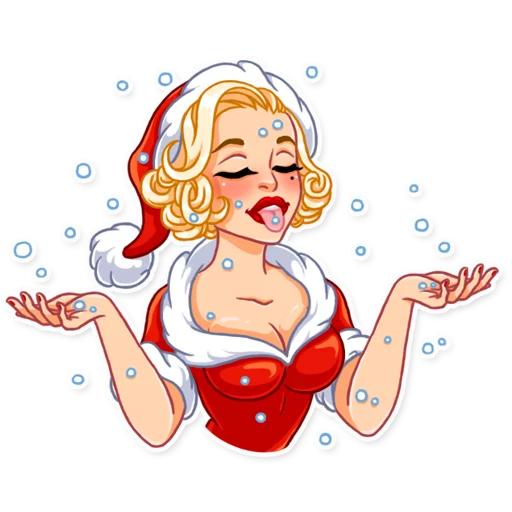 Telegram Sticker «Santa Girl» ❄️