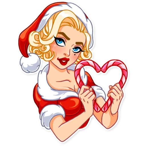 Telegram Sticker «Santa Girl» ❤️
