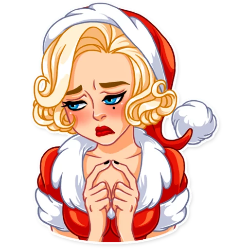 Santa Girl emoji 😞