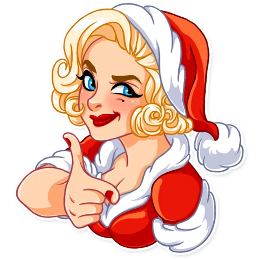 Telegram Sticker «Santa Girl» 😏