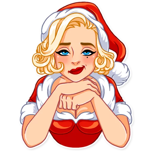 Telegram Sticker «Santa Girl» 🙂