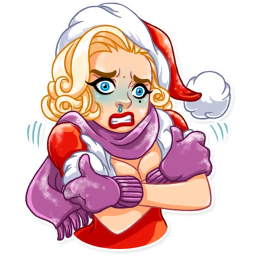 Telegram Sticker «Santa Girl» 🥶