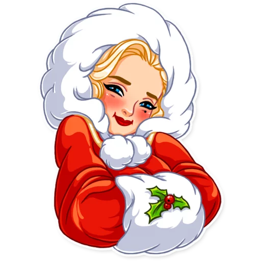 Telegram Sticker «Santa Girl» ☺️