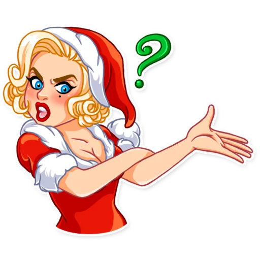Telegram Sticker «Santa Girl» 🤨