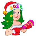 Santa Girl sticker 🎉