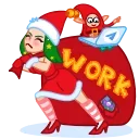 Santa Girl sticker 😤