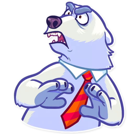 Стікер Telegram «Polar Bear» 😨