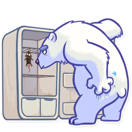 Telegram Sticker «Polar Bear» ☹