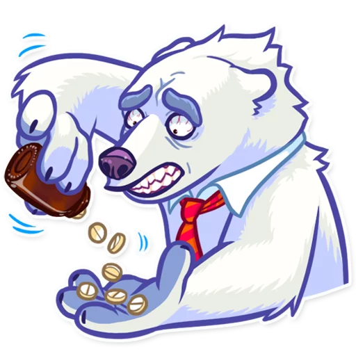 Telegram Sticker «Polar Bear» 😰