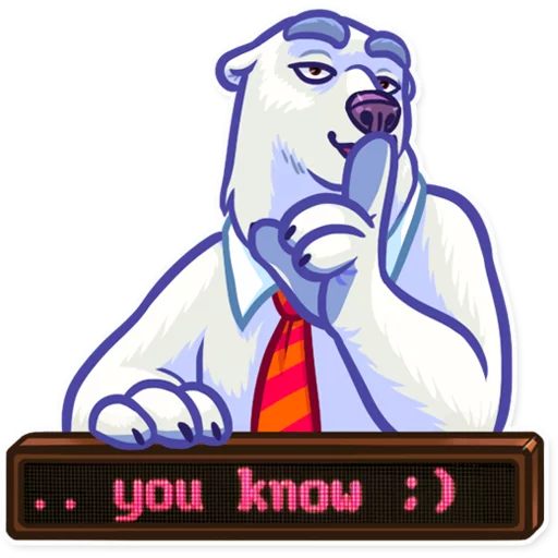 Polar Bear emoji 🤐