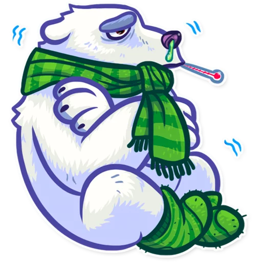 Polar Bear emoji 🤒