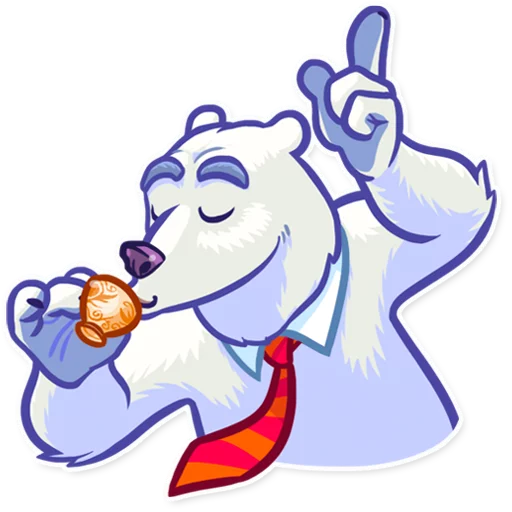 Telegram Sticker «Polar Bear» ☕
