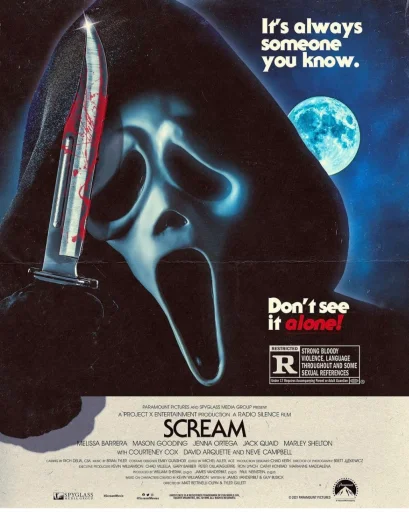Telegram stikerlari Scream poster