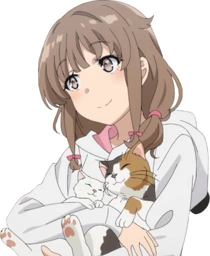 Telegram stiker «Seishun Buta Yarou wa Bunny Girl Senpai no Yume wo Minai» ☺️