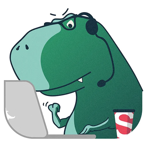 Стикер T-Rex by Selectel ✊