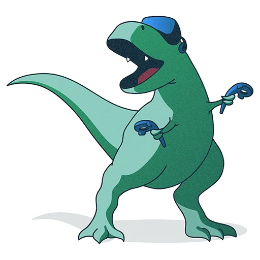 Telegram stiker «T-Rex by Selectel» 🎮