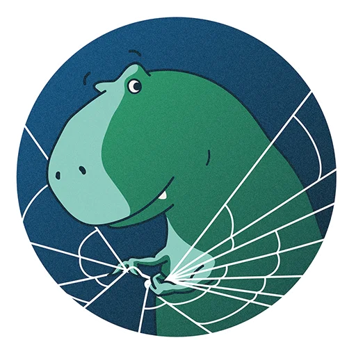 Telegram Sticker «T-Rex by Selectel» 🕸