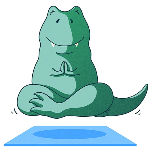 Эмодзи T-Rex by Selectel 🧘