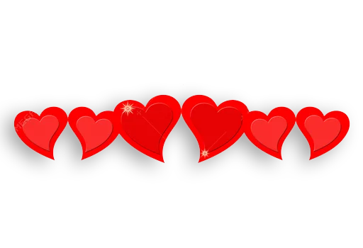 Telegram stiker «Separator Hearts» ❤️