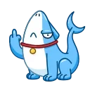 Sharkpup emoji 🖕