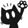 Shadow Cat emoji 🐾