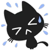 Shadow Cat emoji 😓
