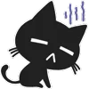 Shadow Cat emoji 😣