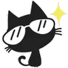 Эмодзи Shadow Cat 😎