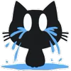 Эмодзи Shadow Cat 😭