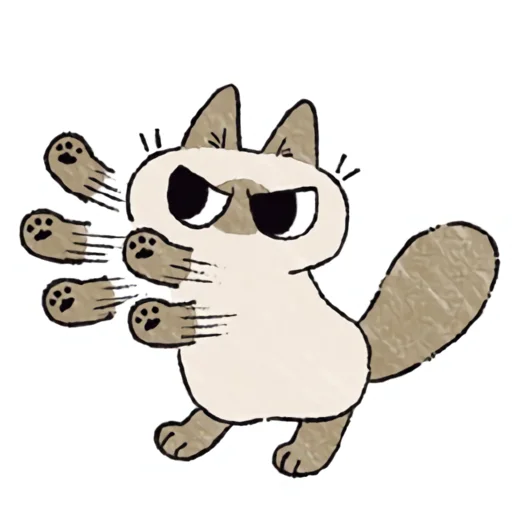 Telegram Sticker «シャム猫あずき» 🤜