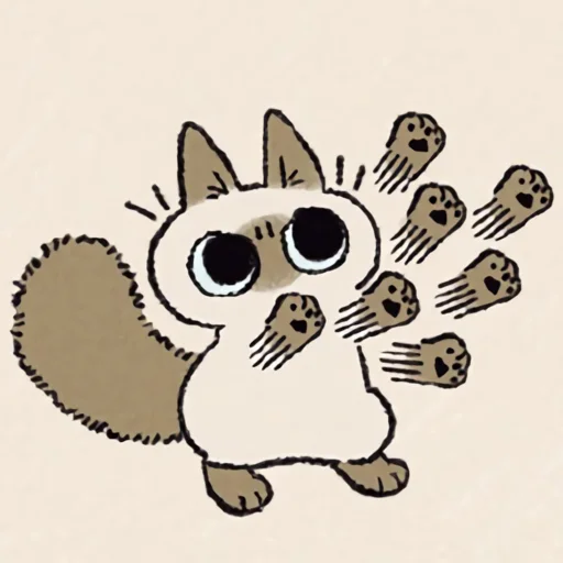 Telegram Sticker «シャム猫あずき» 😠