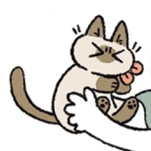 Telegram Sticker «シャム猫あずき» 😝